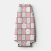 Retro Roze Starbursts Fleskoel Flesjeskoeler (Voorkant)