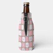 Retro Roze Starbursts Fleskoel Flesjeskoeler (Fles Achterkant)