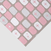 Retro Roze Starbursts Weefselpapier Tissuepapier (Detail)