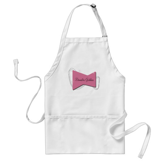 Retro roze ster ~ Domestic Goddess Apron Standaard Schort (Voorkant)