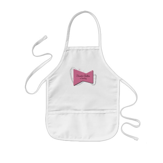 Retro roze ster ~Domestic Goddess in training Kinder Schort (Voorkant)