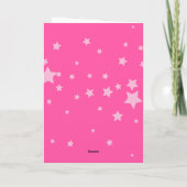 Retro  Roze Sterren Verjaardag Wenskaart Bedankkaart (Achterkant)