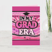 Retro roze stijlvol plezier in mijn Afstudeerder t Kaart (Voorkant)