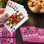 Retro roze stijlvol plezier in mijn Afstudeerder t Pokerkaarten