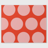 Retro Roze Stippen Patroon Wrapping Papier (Vlak)