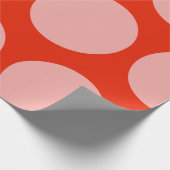 Retro Roze Stippen Patroon Wrapping Papier (Hoek)