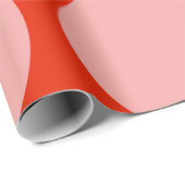 Retro Roze Stippen Patroon Wrapping Papier (Rol Hoek)