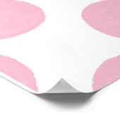 Retro Roze Stippenpatroon Moderne Babykamer Print (Hoek)