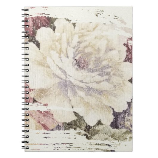 Retro Roze Stof Ontwerp Notitieboek (Voorkant)