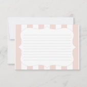 Retro roze streep tropisch bruids recept (Achterkant)