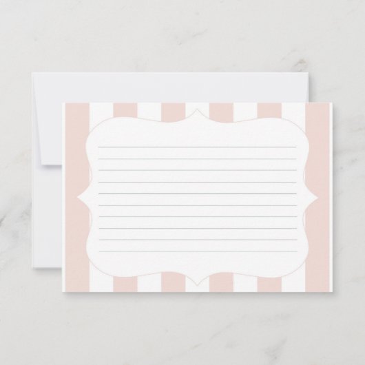 Retro roze streep tropisch bruids recept (Achterkant)