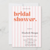 Retro Roze Strepen Eenvoudig Vrijgezellenfeest Kaart (Voorkant)