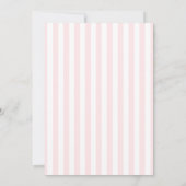 Retro Roze Strepen Eenvoudige Bruidsdouche Kaart (Achterkant)