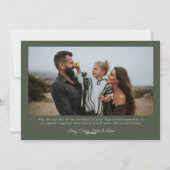 Retro  Roze Strepen Foto Kerst Feestdagenkaart (Achterkant)