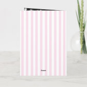 Retro Roze Strepen Rood Hart Foto Moederdag Kaart (Achterkant)