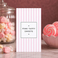 Retro Roze Strepen Snoepwinkel