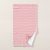 Retro Roze Strik Badkamer Handdoeken Set (Handdoek)