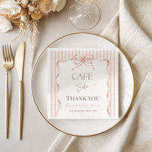 Retro Roze Strik Cafe Bebe Meisje Koffie Baby Show
