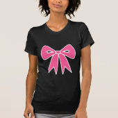Retro roze strik T-shirt (Voorkant)