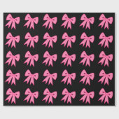 Retro Roze Strikken Inpakpapier (Vlak)