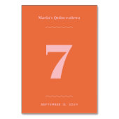 Retro Roze Tafelnummer (Achterkant)