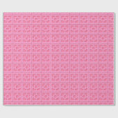 Retro Roze trellis-omslagpapier Cadeaupapier (Vlak)