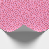 Retro Roze trellis-omslagpapier Cadeaupapier (Hoek)