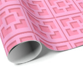 Retro Roze trellis-omslagpapier Cadeaupapier (Rol Hoek)