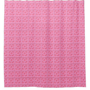 Retro Roze Trellis Shower Curtain Douchegordijn