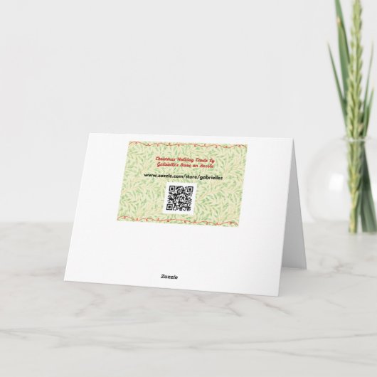 Retro  Roze Vakantie Kerstmis Kaart (Achterkant)