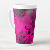 Retro Roze Verf Splatter Latte Mok (Linkerhoek)