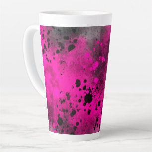 Retro Roze Verf Splatter Latte Mok