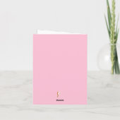 Retro Roze Verjaardag Kaart (Achterkant)