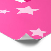 Retro  Roze Verjaardagsfeest Welkom Poster (Hoek)