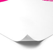 Retro Roze Verjaardagsmeisje Poster (Hoek)