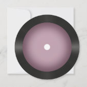Retro  Roze Vignette Vinyl Record Bruiloft Save The Date (Achterkant)
