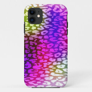 Retro roze violet groene leopard printhuid Case-Mate iPhone case
