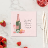 Retro roze vrijgezellenfeest servet (Insitu)