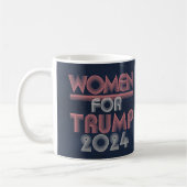 Retro  Roze Vrouwen voor Trump 2024 Koffiemok (Links)