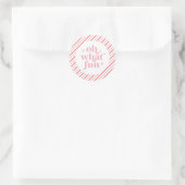 Retro Roze Wat Een Pret Ronde Sticker (Tas)