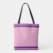 Retro Roze Water Patroon Kano Otter Aangepaste Naa Tote Bag (Achterkant)