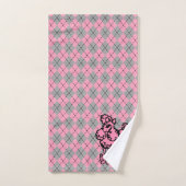 Retro Roze Wiekbaldoeken Vastgestelde Gift Bad Handdoek (Handdoek)