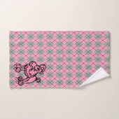 Retro Roze Wiekbaldoeken Vastgestelde Gift Bad Handdoek (Handdoek)