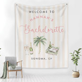 Retro Roze Wijn Country Bachelorette Weekend Fleec Fleece Deken