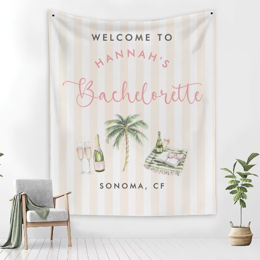 Retro Roze Wijn Country Bachelorette Weekend Fleec Fleece Deken