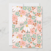 Retro Roze Wildflower Daisy Kids Verjaardag Kaart (Achterkant)