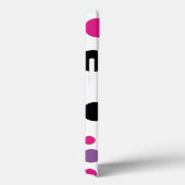 Retro Roze Wit Monogram Polka Dots Case-Mate iPhone Case (Achterkant / Rechts)