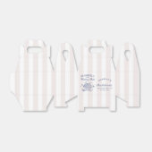 Retro Roze Zeeschelpen & Huwelijksbellen Bachelore Bedankdoosjes (Uitgevouwen)