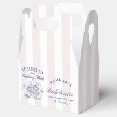 Retro Roze Zeeschelpen & Huwelijksbellen Bachelore Bedankdoosjes (Geopend)