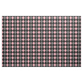 Retro Roze Zwart Grijs Argyle Stof (Yard (91,4 cm))